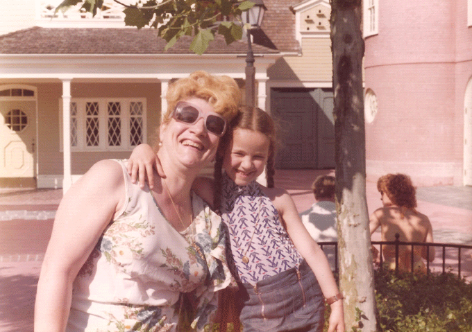 The author with her mother in the 1970s.