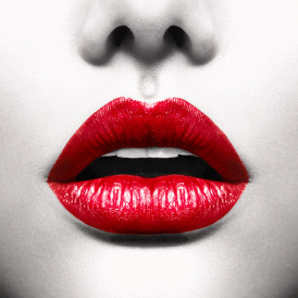 red lipstick